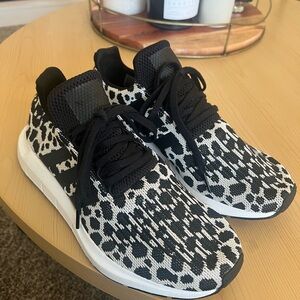 adidas Black and White Athletic Shoes